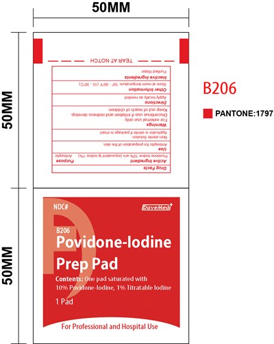 Label (Povidone Iodine Pad Label  Davemed Healthcare)